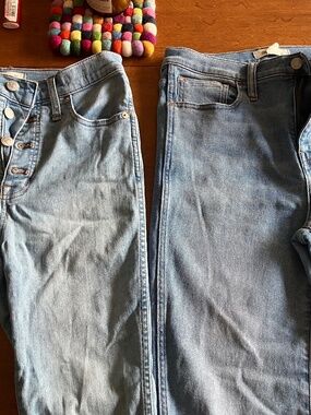 Two pairs of Madewell jeans